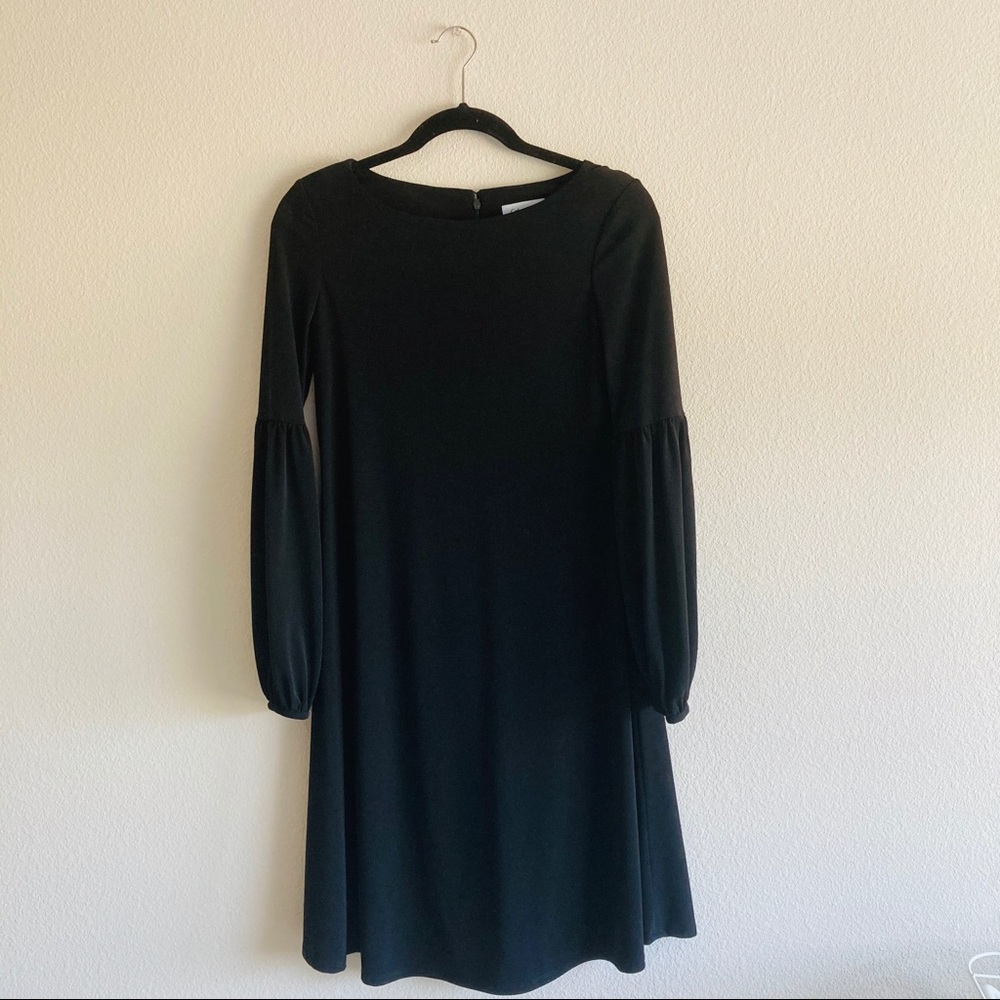 Calvin Klein black dress long sleeves